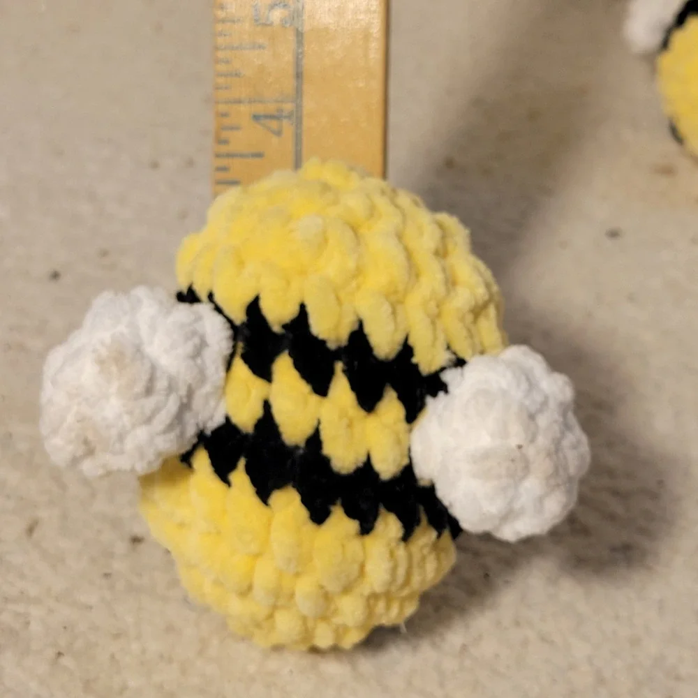 Crochet Bee‎ Handmade Yellow Black 6 Inch Plush Stuffed Animal